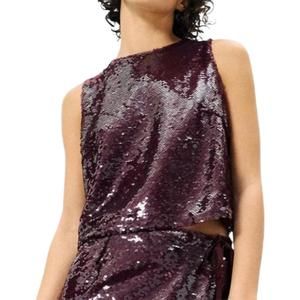 NEW FRNCH chloe top in bordeaux